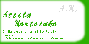 attila mortsinko business card